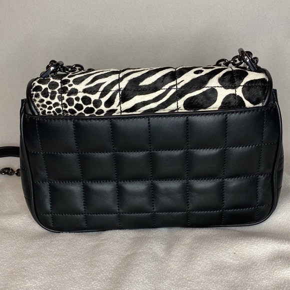 $598 RETAIL NWOT Michael Kors SoHo Quilted Animal Print Calf Hair Shoulder Bag - Picture 5 of 11